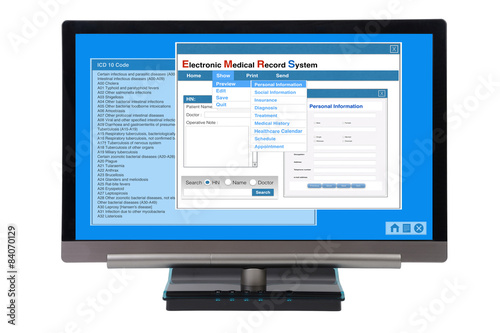 EMR on computer.