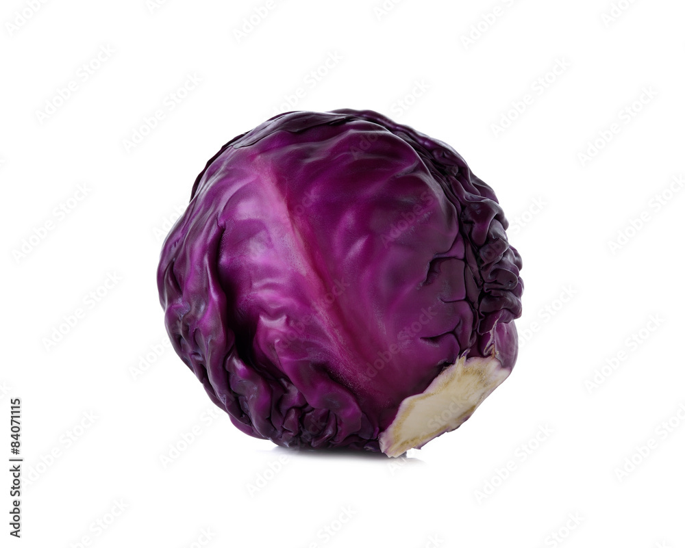 fresh red cabbage on white background fresh red cabbage on white background