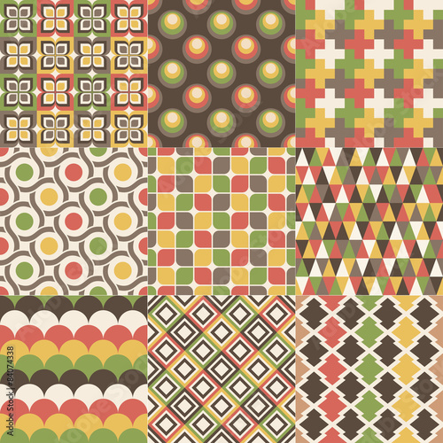 seamless retro geometric pattern design
