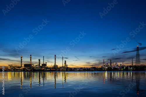 Oil refinery factory