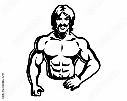 muscular man © vector_factory