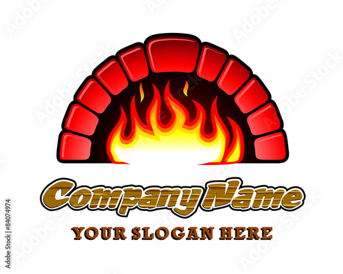 fireplace oven image vector