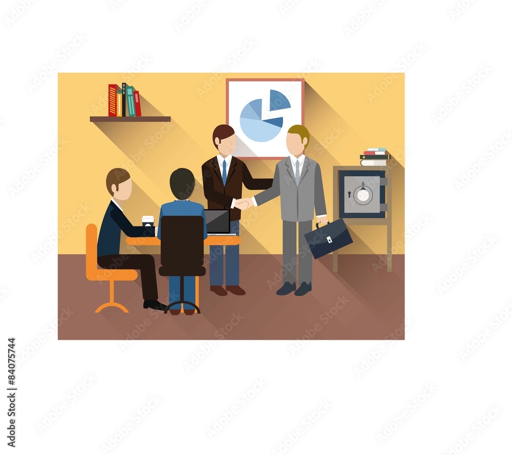 Business meeting of business people. Business meeting of business people.