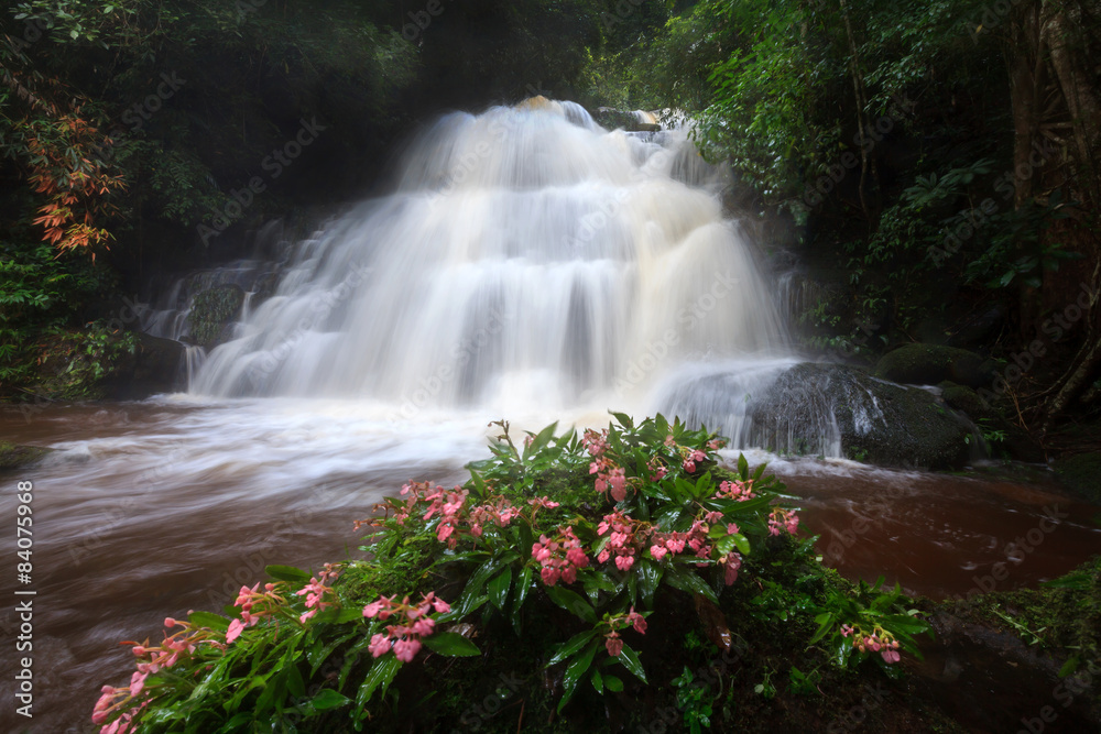 Mhundaeng waterfall Phu Hin Rong Kla; National Park at Phitsanul