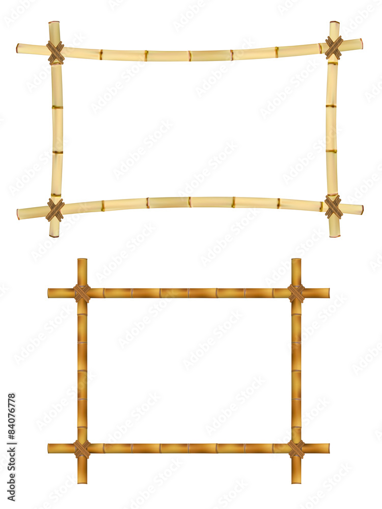 Fototapeta Zestaw bambusowej ramy