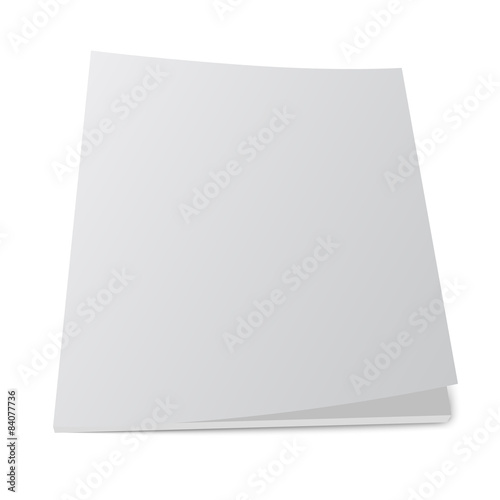 isolated blank brochure or magazine mockup