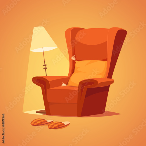 Cozy home stuff. Isolated object \ background.