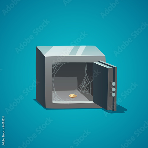 Empty safe. Isolated object \ background.