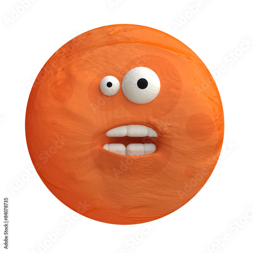 Fototapeta Naklejka Na Ścianę i Meble -  Cartoon funny planet plasticine or clay.