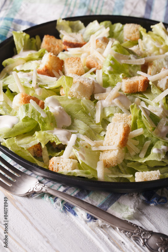 American Classic Caesar Salad close-up vertical 