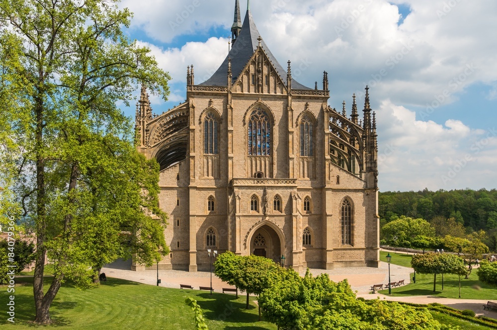 Gothic cathedral, church of Saint Barbara in Kutna Hora