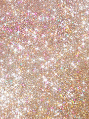 Orange polarization pearl sequins, shiny glitter background 
