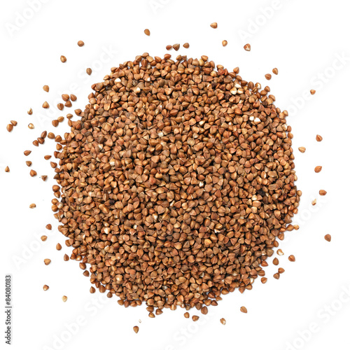 This is Closeup of buckwheat isolated on white.