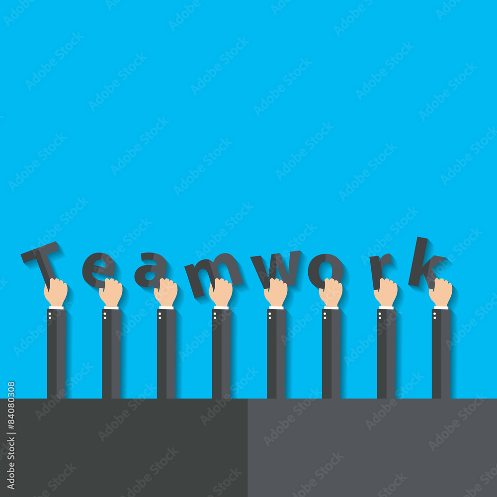 Modern business teamwork text , business, teamwork