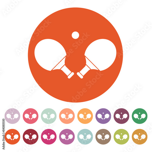 The Table tennis icon. Ping pong symbol. Flat