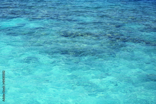Beautiful view of ocean water on island in resort © Africa Studio
