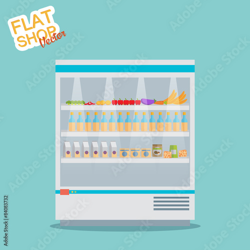 Supermarket. Flat vector