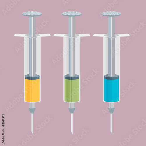 Syringe web icon set