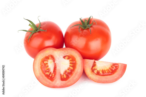 tomatoes isolated on white background