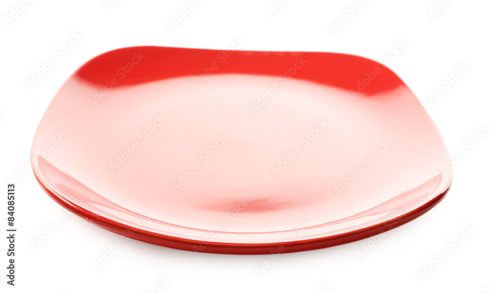 Empty colorful plate isolated on white Empty colorful plate isolated on white