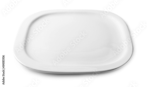 Empty plate isolated on white