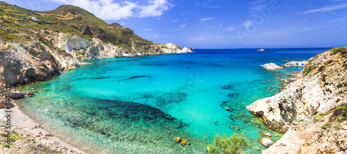 beautiful nature of Greece- beaches of Milos island photo
