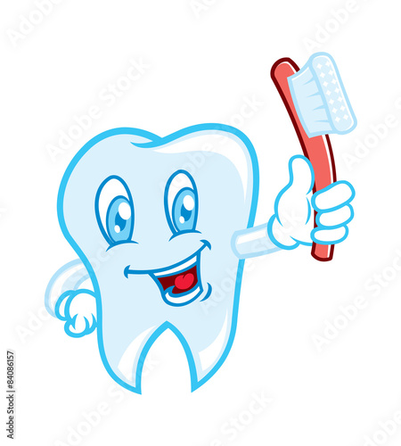 tooth brushing cartoon