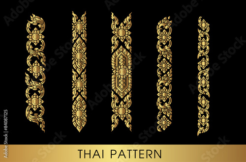 Thai art pattern vector