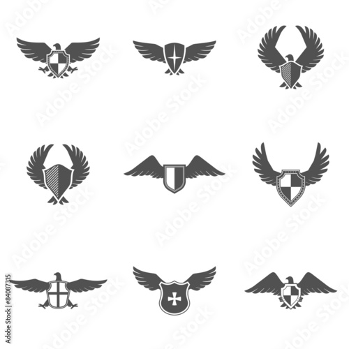 Eagle Icon Shield Set