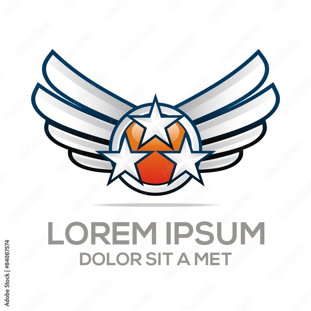 Logo Star Wing Abstract Logo Vector Angel design Logo Star Wing Abstract Logo Vector Angel design