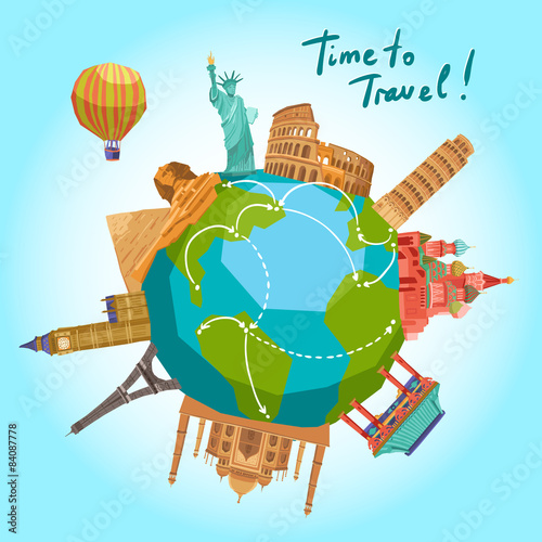 Travel Landmarks Background