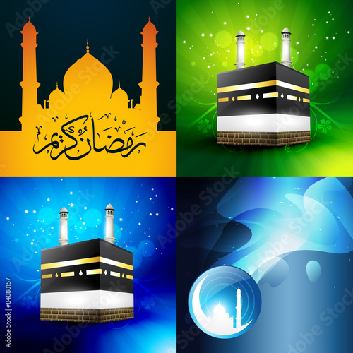 vector collection of attractive background of ramadan kareem