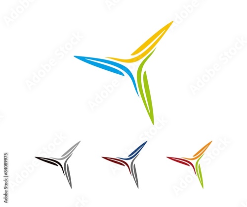 wind spinner windmill logo icon 1