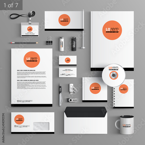 Stationery template design