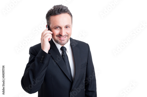 Business contact person using phone