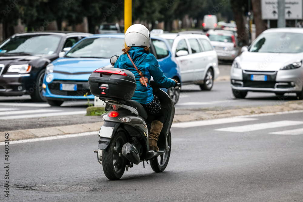 scooter in the city