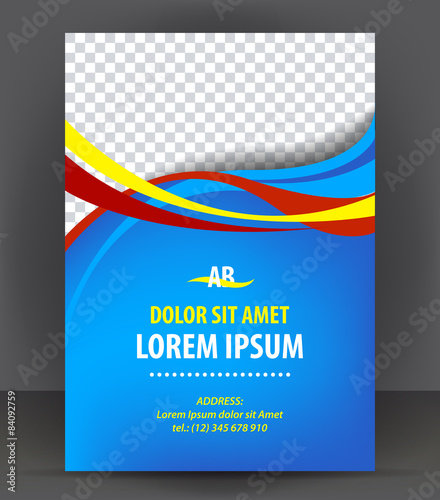 Magazine, flyer, brochure, cover layout design print template