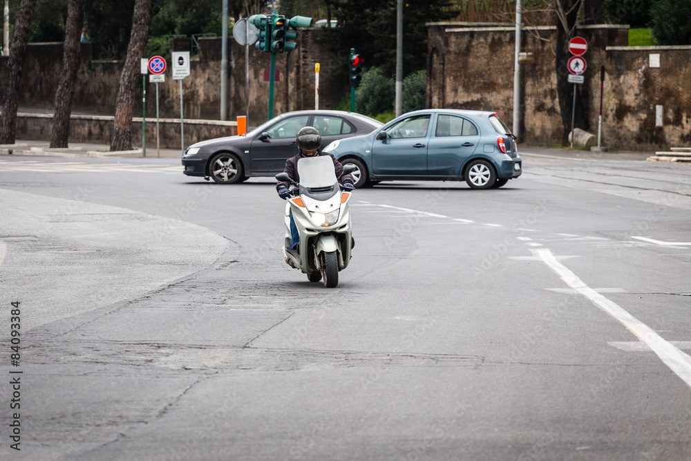 Obraz premium scooter in the city