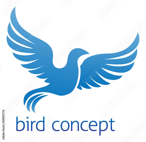 Blue bird or dove design