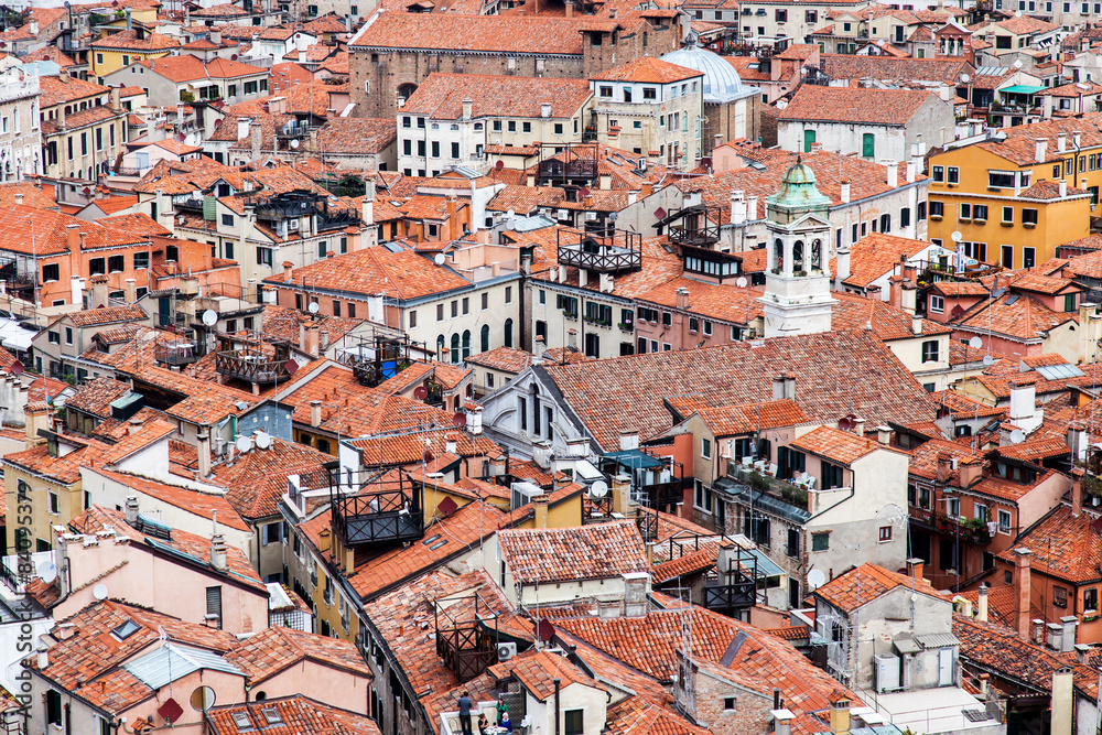 VENICE, ITALY. The top view on island part of the city