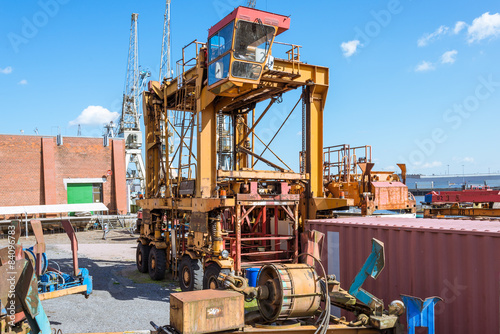 Принти на полотні Disused Straddle Carrier in the Port Museum Hamburg