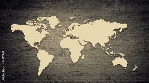 Obraz na płótnie Mapa świata