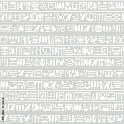 Ancient Egyptian hieroglyphic decorative background horizontal