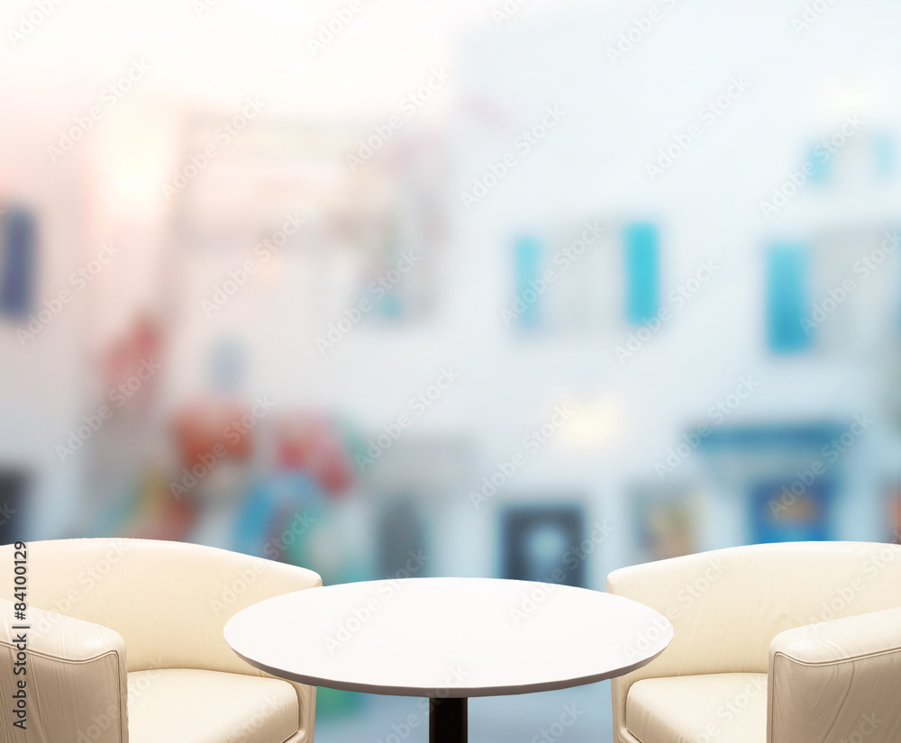 Table Top And Blur Building Background Table Top And Blur Building Background