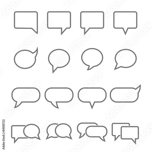 Obraz na płótnie speech bubble set w salonie