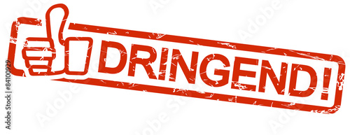 red stamp DRINGEND!