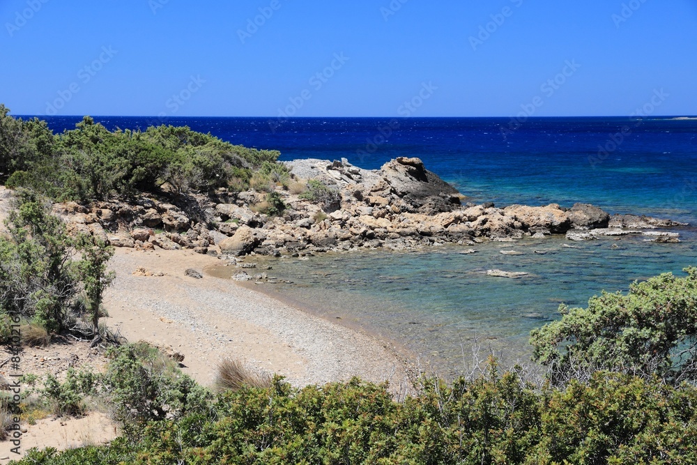 Secluded beach in Paleochora, Crete, Greece