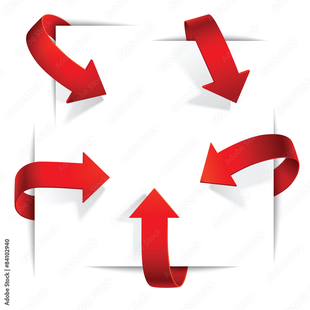 set of vector arrows, layered set of vector arrows, layered