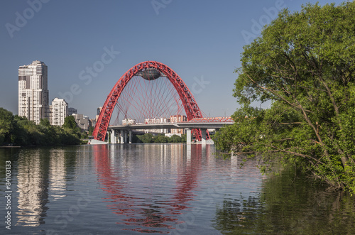 Plakat Москва. Живописный мост в Серебряном Бору.