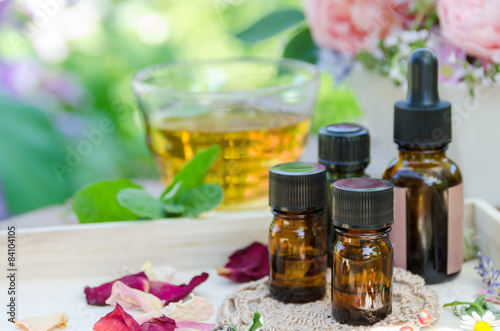 Fototapeta Naklejka Na Ścianę i Meble -  essential oils for aromatherapy treatment 